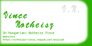 vince notheisz business card